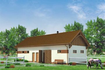  Projekt budynku gospodarczego BGS7 Budynek gospodarczy (SLN2170) - projekt budynku parterowego - Zdjęcie 1