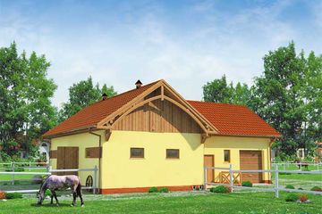  Projekt budynku gospodarczego BGS11 Budynek gospodarczy (SLN2174) - projekt budynku parterowego - Zdjęcie 1