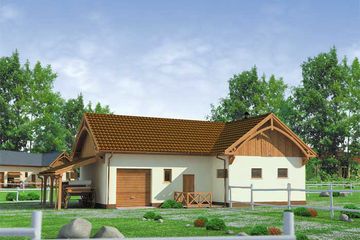  Projekt budynku gospodarczego BGS12 Budynek gospodarczy (SLN2175) - projekt budynku parterowego - Zdjęcie 1