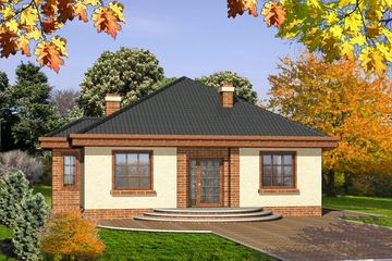  Projekt domu Orlik bez garażu [B] (WRF1321) - projekt domu parterowego - Zdjęcie 1