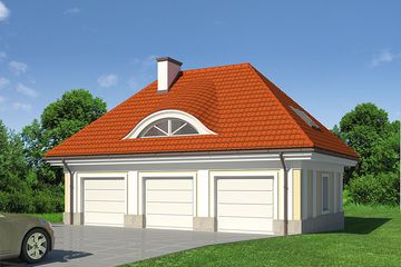  Projekt budynku gospodarczego G47 (KRJ1895) - projekt budynku parterowego z poddaszem - Zdjęcie 1