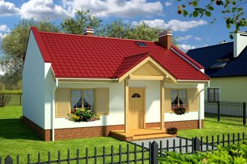  Projekt domu Kwiat Paproci 74 (KRN1031) - projekt domu parterowego - Zdjęcie 1