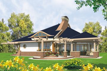  Projekt domu Zbigniew G2 (WRC2174) - projekt domu parterowego z poddaszem - Zdjęcie 1