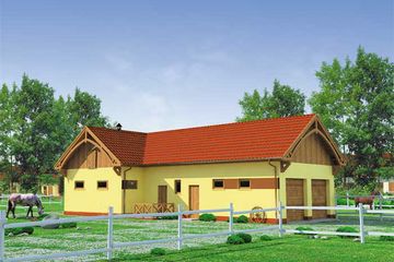  Projekt budynku gospodarczego BGS14 Budynek gospodarczy (SLN2177) - projekt budynku parterowego - Zdjęcie 1