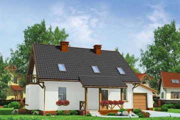  Projekt domu Atlanta szkielet drewniany (SLN2178) - projekt domu parterowego z poddaszem - Zdjęcie 1