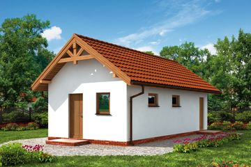  Projekt budynku gospodarczego BG8 Budynek gospodarczy (SLN2185) - projekt budynku parterowego - Zdjęcie 1