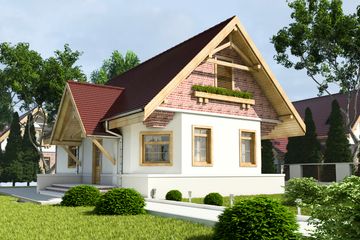  Projekt domu Lolek bez garażu [B] (WRF1335) - projekt domu parterowego - Zdjęcie 1