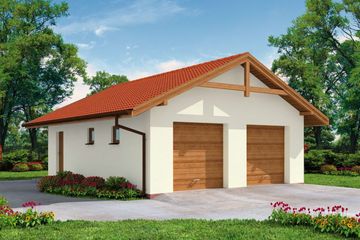  Projekt budynku gospodarczego G1A szkielet drewniany budynek gospodarczy (SLN2191) - projekt budynku parterowego - Zdjęcie 1