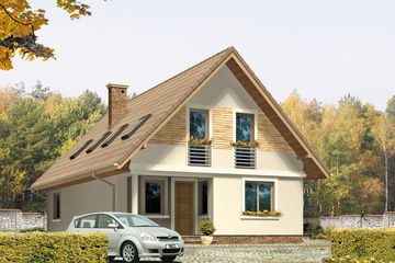  Projekt domu Lupus 2 (BSA1397) - projekt domu parterowego z poddaszem - Zdjęcie 1