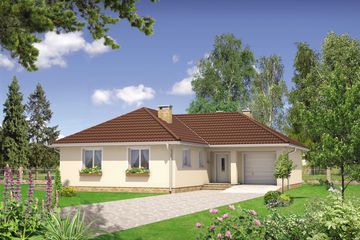  Projekt domu Cetyniec Beta (KRD2167) - projekt domu parterowego - Zdjęcie 1