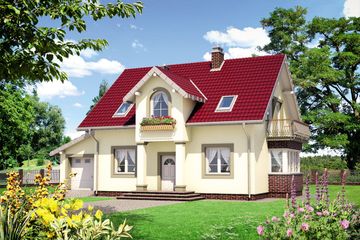  Projekt domu Kowalik Lux (1213) (KRD2172) - projekt domu parterowego z poddaszem - Zdjęcie 1