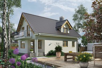  Projekt domu Prymulka (1194) (KRD2178) - projekt domu parterowego z poddaszem - Zdjęcie 1