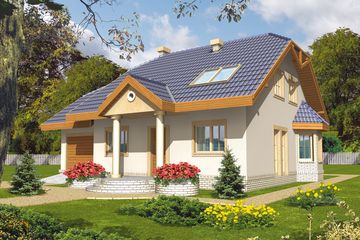  Projekt domu Bianka G1 (WRC1708) - projekt domu parterowego z poddaszem - Zdjęcie 1