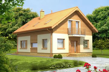  Projekt domu Wanilia (WOF1022) - projekt domu parterowego z poddaszem - Zdjęcie 1