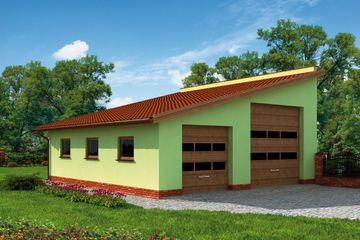  Projekt garażu G220 garaż dwustanowiskowy (SLN1293) - projekt garażu parterowego - Zdjęcie 1
