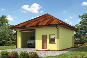  Projekt garażu G208 (SLN1298) - projekt garażu parterowego - Zdjęcie 1