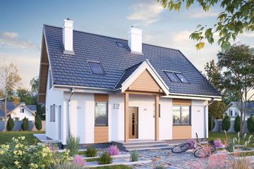  Projekt domu Sambor Rex (1216) (KRD2180) - projekt domu parterowego z poddaszem - Zdjęcie 1