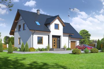  Projekt domu Dukla 11g (KRP1571) - projekt domu parterowego z poddaszem - Zdjęcie 1