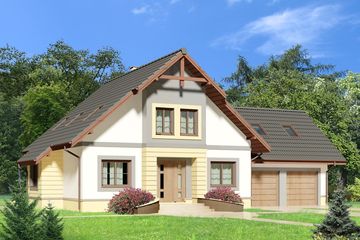  Projekt domu Metis III (WOE1010) - projekt domu parterowego z poddaszem - Zdjęcie 1