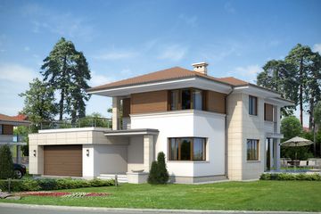  Projekt domu Cyprys 2 (BSA1532) - projekt domu z pełnym piętrem - Zdjęcie 1