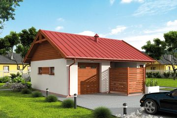  Projekt budynku gospodarczego G322 budynek gospodarczy (SLN2221) - projekt budynku parterowego - Zdjęcie 1