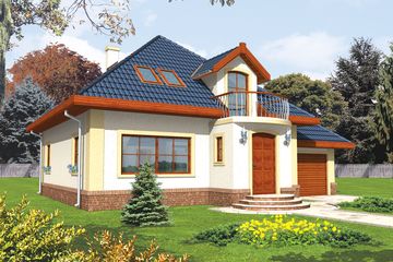  Projekt domu Dana G1 (WRC1719) - projekt domu parterowego z poddaszem - Zdjęcie 1