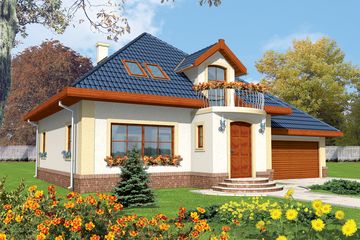  Projekt domu Dana G2 (WRC1720) - projekt domu parterowego z poddaszem - Zdjęcie 1