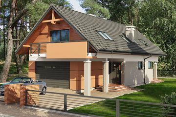  Projekt domu Szach 2G (BSB1071) - projekt domu parterowego z poddaszem - Zdjęcie 1