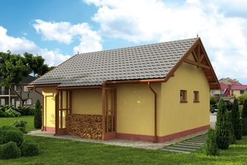  Projekt garażu G68 garaż dwustanowiskowy (SLN1161) - projekt garażu parterowego - Zdjęcie 1