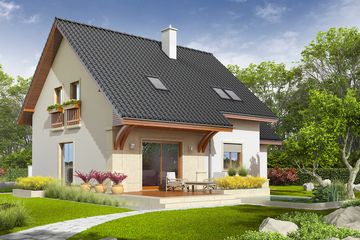  Projekt domu Jurek G1 (WRC2038) - projekt domu parterowego z poddaszem - Zdjęcie 1