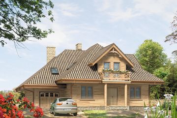  Projekt domu Modrzew dr-S (BSA1411) - projekt domu parterowego z poddaszem - Zdjęcie 1