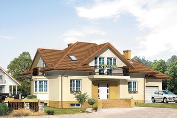  Projekt domu Koral 2 (BSA1420) - projekt domu parterowego z poddaszem - Zdjęcie 1