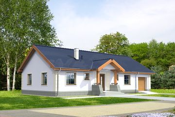  Projekt domu Rawenna III LMB74b (WRB1512) - projekt domu parterowego - Zdjęcie 1