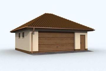  Projekt garażu G79 garaż dwustanowiskowy (SLN1172) - projekt garażu parterowego - Zdjęcie 1