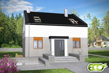  Projekt domu Remek II bez garażu [B] (WRF1461) - projekt domu parterowego z poddaszem - Zdjęcie 1