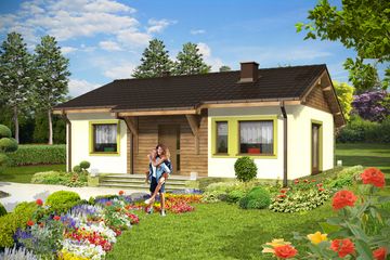  Projekt domu Hugo bez garażu [B] (WRF1464) - projekt domu parterowego - Zdjęcie 1