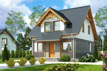  Projekt domu Koliber bez garażu [B] (WRF1465) - projekt domu parterowego z poddaszem - Zdjęcie 1