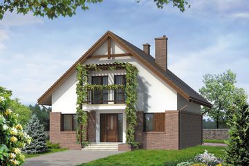  Projekt domu Kos (BSA1423) - projekt domu parterowego z poddaszem - Zdjęcie 1