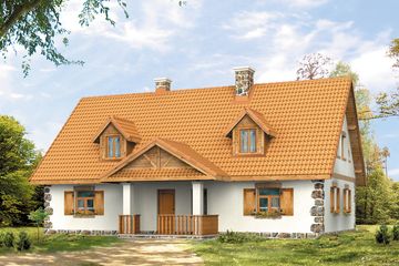  Projekt domu Świt 2 (BSA1433) - projekt domu parterowego z poddaszem - Zdjęcie 1