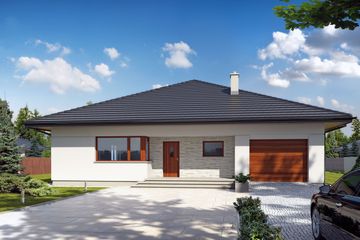  Projekt domu Irysek 2 (BSE1043) - projekt domu parterowego - Zdjęcie 1