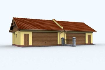  Projekt garażu G87 bliźniak (jeden segment), projekty garaży (SLN1180) - projekt garażu parterowego - Zdjęcie 1