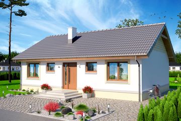  Projekt domu Tebe (WOE1021) - projekt domu parterowego - Zdjęcie 1