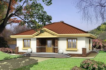  Projekt domu Słowik bez garażu [B] (WRF1135) - projekt domu parterowego - Zdjęcie 1