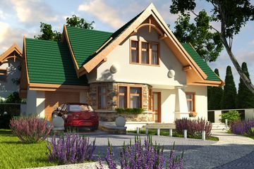  Projekt domu Sójka III z garażem 1-st. [A] (WRF1138) - projekt domu parterowego z poddaszem - Zdjęcie 1