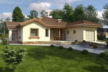  Projekt domu Sroka II z garażem 1-st. [A] (WRF1141) - projekt domu parterowego - Zdjęcie 1