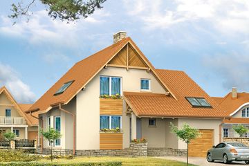  Projekt domu Śnieżynka 2 (BSA1446) - projekt domu parterowego z poddaszem - Zdjęcie 1