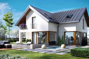  Projekt domu HomeKoncept-18 (KRX1018) - projekt domu parterowego z poddaszem - Zdjęcie 1