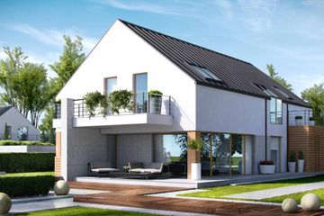  Projekt domu HomeKoncept 19 (KRX1019) - projekt domu parterowego z poddaszem - Zdjęcie 1