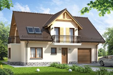  Projekt domu w Arizonie (KRN1049) - projekt domu parterowego z poddaszem - Zdjęcie 1