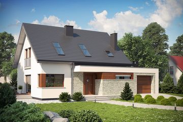  Projekt domu Santiago G1 energo (WRC2426) - projekt domu parterowego z poddaszem - Zdjęcie 1
